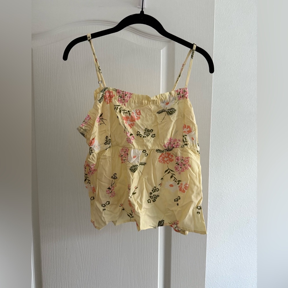 Abound Yellow Floral Babydoll SZ L